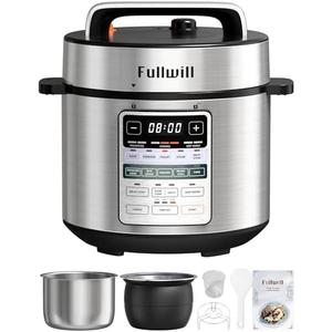 Fullwill Dual-Pot Electric Pressure Cooker 6+5QT(2026 Upgraded), 12-in-1 Multi-Cooker for Pressure Cooking, Soup, Yogurt, Stew, Rice