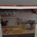 Sailnovo Pasta Maker Machine, 180 Roller Pasta Maker, 9 Adjustable Thickness Settings 2-in-1 Noodles Maker with Rollers and Cutter, Perfect for Spaghetti, Fettuccini, Lasagna or Dumpling Skin Silver