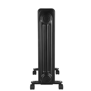 1500W Mechanical Oil-Filled 3-Setting Electric Radiant Heater, Black