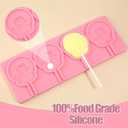 3 x 4-Cavity Christmas Chocolate Lollipop Fondant Mold, Christmas Snowman Silicone Mold, Practical Baking Supplies, for DIY Candy Biscuits Cupcake Toppings Flower Paste Dough Clay Resin Pendants