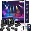 Tyute LED Spot Lights, Color Changing Wall Light with APP & Remote Control, Music Sync, Ambient Lighting Indoor Spotlight Lamp for Living Room Bedroom Christmas Decor