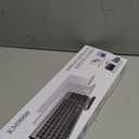 Wireless Keyboard and Mouse Ultra Slim Combo, TopMate 2.4G Silent Compact USB 2400DPI Mouse and Scissor Switch Keyboard Set with Cover, Batteries Included, for PC/Laptop/Windows/Mac - Silver White