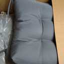 Geelin 4 Pcs Outdoor Patio Chair Cushion Thick High Back Adirondack Chair Cushion Tufted Weather & Fade Resistant Anti-Slip Outside Rocking Chairs Pads with Ties, 44 x 19 x 4 Inch (Dark Gray)