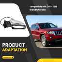 Chrome Right Side Mirror Assembly 11Pins Compatible with 2011-2016 Grand Cherokee with Heated Turn Signal Memory 57010704AJ (Right Passenger Side)