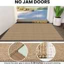 IOHOUZE Washable Runner Rug 3x12 Non Slip Rubber Backed Extra Long Hallway Runner Entryway Runner Indoor, Kitchen Rugs Woven Cotton Floor Carpet for Hall Entrance Stair, Orange/Tan/Brown