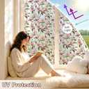 Stained Glass Window Privacy Film, Magnolia, 23.6 x 78.7 in
