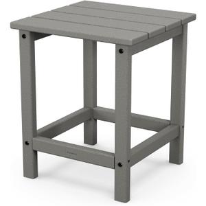 POLYWOOD ECT18GY Long Island Side Table, 18-Inch, Slate Grey