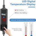 Hygger Small Aquarium Betta Heater, Submersible Fish Tank Heater 10W/25W/50W/100W with LED Digital Display, Suitable for Marine Saltwater and Freshwater up to 5/10/16/26 Gallon