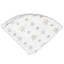 generic 35.4in White Christmas Tree Skirt Christmas Tree Skirt Round Shape Soft Comfortable White Stand Mat for Home Store (Golden)
