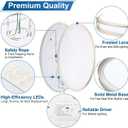 DAKASON 24Inch Oval LED Flush Mount Ceiling Light, 40W Large LED Light Fixture Ceiling for Kitchen/Living Room, 3500K/4000K/5000K Dimmable, Modern Low-Profile for Dining Room/Laundry, Brushed Nickel