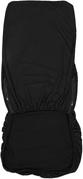 Removable Elastic Stretchable Fabric Chair Seat Cover Protector, Office Computer Chair Cover, Polyester Material with High Resilience and Design, Perfect Fit for Most Office (Black)