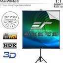 Elite Screens Tripod Lite Wall Series, 2in1 Portable Projector Screen Dual Tripod Stand/Wall Mount Indoor/Outdoor 50-INCH, 1:1 w/Carrying Bag, US Based Company- T50SW, Black