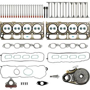 5.3 Engine Rebuild Overhaul Kit Timing Chain Kit & Head Gasket Bolt Set/Intake Exhaust Valve Fit For GM L83 Gen 5 Chevy Tahoe Suburban Silverado GMC Sierra 1500 Yukon 5.3L 2014-2020 HS26744PT 76291V