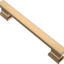 Alzassbg 5 Pack Champagne Bronze Cabinet Pulls, 5 Inch(128mm) Hole Centers Kitchen Cabinet Handles for Cabinets and Drawers AL3061TGP