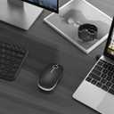 VssoPlor Type C Wireless Mouse, USB C MacBook Wireless Mouse Dual Mode Cordless Mice with USB and Type C Receiver Compatible with PC, Laptop, MacBook and All Type C Devices-Black and Silver