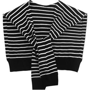 Hercicy Sweater Shawl Wraps for Women Sweater Knitted Knotted Shawls Striped Travel Casual Scarf Cape Shoulder Tops, 34.5" x  17.5"