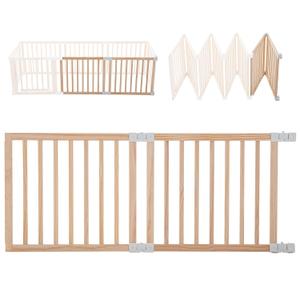 2PCS Expanded Panel for Gewitt Baby Wooden Playpen with Connectors, Changeable Wooden Play Fence Accessories (Wood, 2 Panel)
