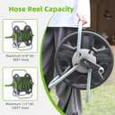Water Hose Reel Cart, Holds 60-80 Ft of 5/8 Inch Hose, Grey Wall Mounted Garden Hose Cart, Portable Hose Reel for Convenient Storage and Watering