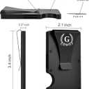 ELEGANTPARK Metal Wallet for Men Initial Monogrammed Gifts for Wedding Birthday Slim Minimalist Money Clip for Men RFID Blocking Engraved Metal Wallets with Money Clip Card Holder Letter G