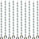 1ft 10pcs Teardrop Crystals Garland, Hanging Chandelier Crystals Prism Beads Chain for Wedding Home Decoration Clear GOLDENHAITAI (38mm)