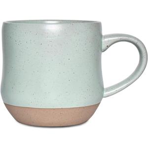 Bosmarlin Large Stoneware Speckled Coffee Mug, Big Ceramic Tea Cup, 17 Oz, Dishwasher and Microwave Safe (Mint Green, 1)