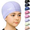 COOLMATE Fabric Swim Cap for Women, Men & Kids, Lightweight, 1 Pack Set of 2