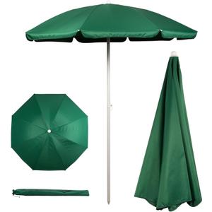 PICNIC TIME 5.5 Ft Portable Beach Umbrella, Lightweight UV Protection Sunshade with Tilt Pole & Carry Bag, Outdoor Canopy Umbrella for Beach, Sand, Pool, Patio, Camping, Travel, or Backyard Shade, (Hunter Green)