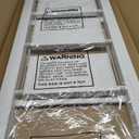 HillhutApex 3 Step Ladder, Lightweight Portable 3 Step Stool with Anti-Slip Wide Pedal, 330lbs Capacity Aluminum Ladder for Household,Office,Kitchen(White)