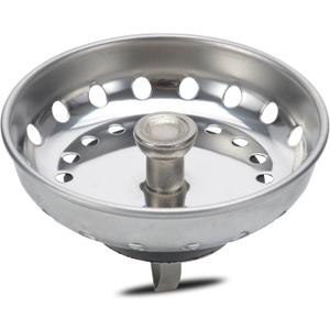 K&J Kitchen Sink Strainer Stopper - 2-in-1 Stainless Steel Spring Clip Kitchen Sink Drain Strainer and Stopper (Spring Clip - Universal)