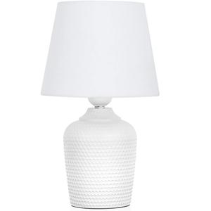 Sucolite Small 11.8" Table Lamps Set of 1, Bedside Nightstand Lamps for Bedroom Kid’s Room, Cute Desk Lamps with Studded Texture Base for Reading Nursery Living Room Office, White