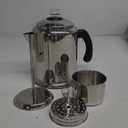 Farberware 47053 Classic Stainless Steel Yosemite 12-Cup Coffee Percolator, 12 Cup Coffee Maker, Silver (12 Cup - Clear Knob)