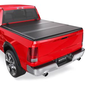 MOSTPLUS Fiberglass Tri-Fold Hard Truck Bed Tonneau Cover Compatible with 2009-2024 Dodge Ram 1500 Inclu. Classic & New Body (w/o Ram Box)-5.8 FT Bed On Top 67.4 in