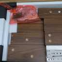 Fluted Nightstands Set of 2, Modern Bedside Table with Drawer and Storage Shelf (Walnut)