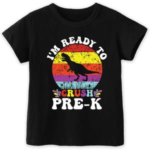 First Day of Pre-K Shirt  Back to School Shirt for Boys & Girls, Pre-K T-Shirt, 2T-5T, Toddler Back to School Outfit (Dinos)