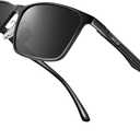BIRCEN Polarized Mens Sunglasses for Driving: UV Protection Al-Mg Metal Sunglasses Lightweight Shades for Fishing Travel Golf