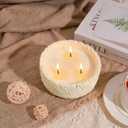 Viyffo Large 20oz Scented Candle Creamy Vanilla, 3 Wick Non Toxic Soy Candles for Women & Men, Matte Ivory White Ceramic Jar Perfect for Home Fragrance, Elegant Spring Dcor & Premium Gift