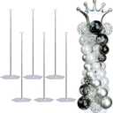 Balloon Arch Stand, Balloon Stand Set of 6, 7 Feet Height Adjustable Metal Balloon Column Stand for Party Decorations Wedding Birthday, Graduation Party Decoration, Baby Shower