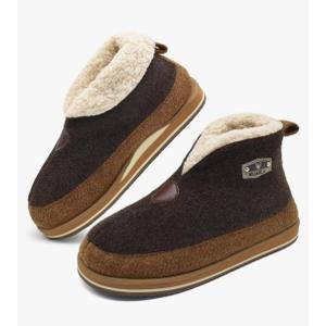 KuaiLu Mens House Slippers Booties Cozy Memory Foam Boots Warm Plush Lining Winter Felt Home Bedroom Slipper Socks Indoor Outdoor Non-Slip Shoes, Size: 7