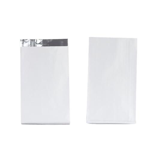 Foil Hamburger Wrappers,Aluminium Foil Lined Bags Storage Temperature, Perfect for Sandwiches,BBQ,Hot Dog,Kraft Food Wrapping Paper Sheets for Picnic,Festival (White, Medium(Pack of 100))