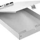 Amazon Basics Aluminum Storage Clipboard, Two-Tier, Standard Clip, 14" x 9", Silver