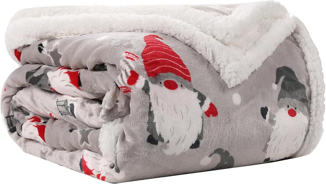 Electric Heated Blanket Full Size 72"x84", Dual-Sided Soft Flannel & Sherpa, LCD Display 10 Heat Settings with 1-12H Timer & Overnight Safe, Bed & Couch, Machine Washable, Santa Claus for Christmas