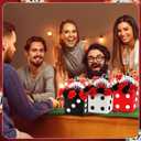 WinnerWhy 8 Sets Casino Party Decorations Poker Theme Table Centerpieces Party Toppers with Red Black Flowers Dice Box Poker Cutouts and Sticks for Casino Night Decor Birthday