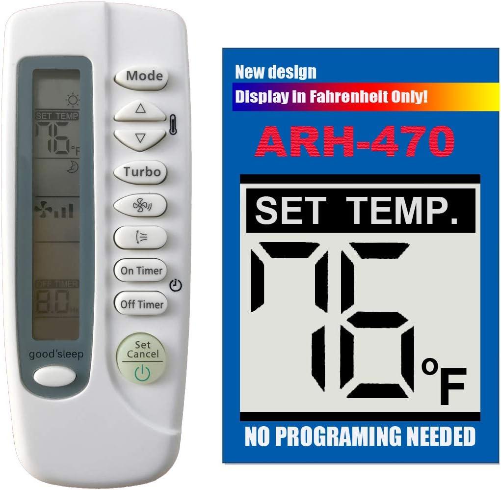 RCECAOSHAN Replacement for Samsung Air Conditioner Remote Control ARH-470 DB93-05083P Works for AQV09NSD AQV12NSD AQV18NSD AQV18NSDKCV AQV24NSD AQV24NSDKCV XV6729