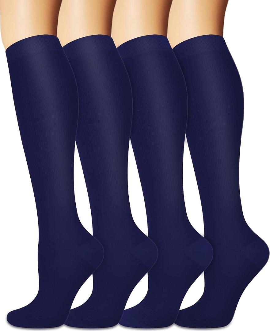 Sooverki Compression Socks for Women and Men Circulation (3/4 Pairs) is Best Support for Running Athletic Cycling Hiking (S)