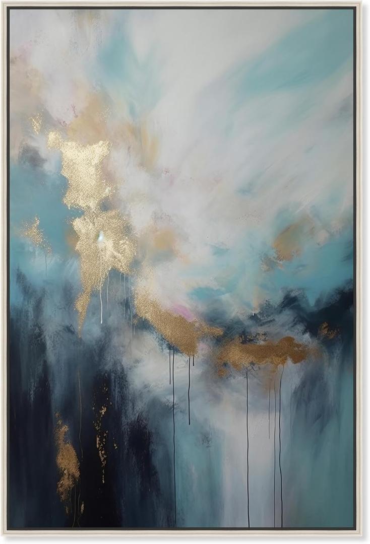 Realm Canvas Timeless Abstract Wall Art, Silver Frame, 16" x 24", 25"L x 17"W