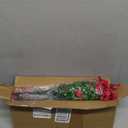 12 Bundles Artificial Flowers Outdoor UV Resistant Fake Plastic Plants Indoor Outside Hanging Plants Garden Porch Window Box Home Wedding Farmhouse Festive Shrub Decor (Rose Red)