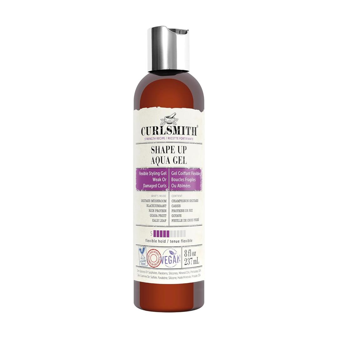 CURLSMITH  Shape Up Aqua Gel, Lightweight Styling Gel with Proteins for Damaged Hair (8 fl oz)