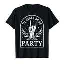 Til Death Do Us Party Retro Halloween Bachelorette Matching T-Shirt (Large,Black)