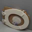 Bemis 500EC Durable Wood Toilet Seat with Easy Clean Hinges, Made in USA, Round, Biscuit