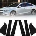 FZJDSD 6pcs Glossy Black Pillar Posts Door Trim Cover Anti Scratch Window Molding Door Compatible with Chevrolet Malibu 2016 2017 2018 2019 2020 2021